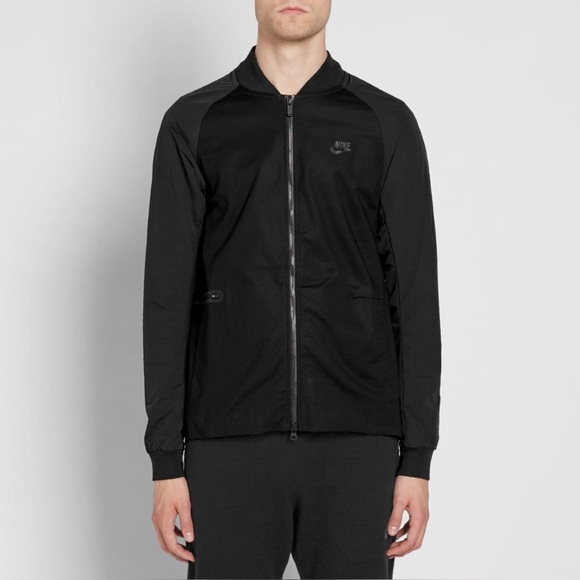 Nike Tech Two Way Zip Cotton Blend Woven Varsity Jacket. Sz XS - Picture 1 of 14